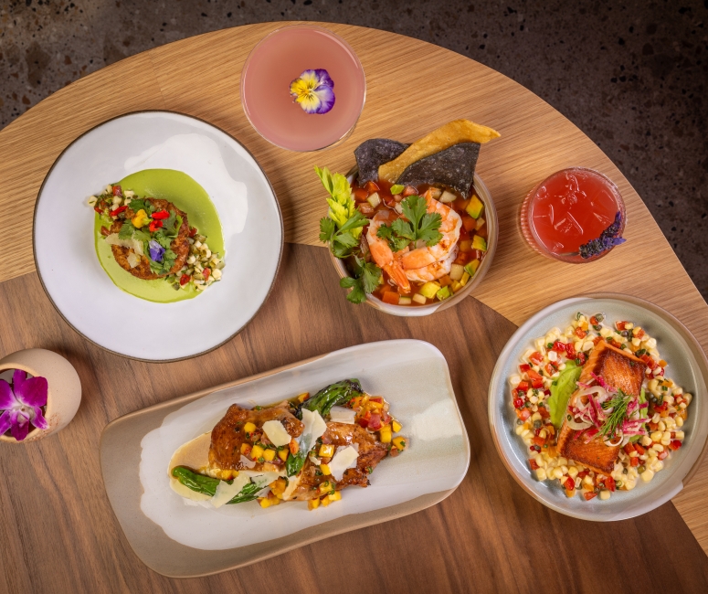 Dishes at Marelle Santa Monica